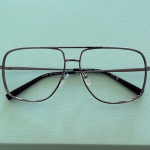 Salvatore Ferragamo Silver Aviator Optical Frame / UNISEX